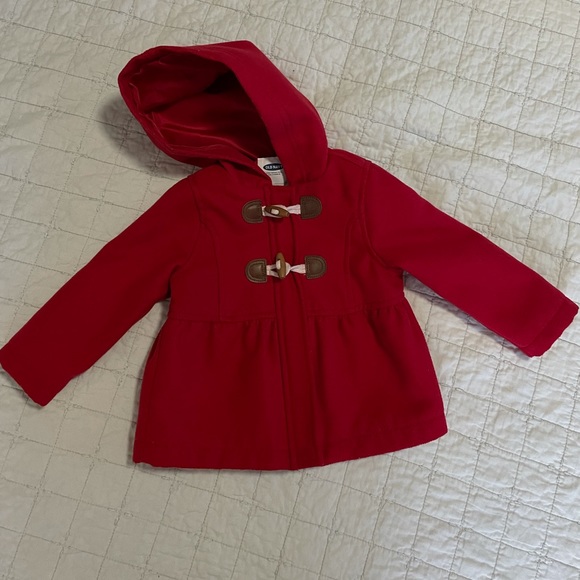 Old Navy Jackets & Coats Infant Girl Red Old Navy Toggle Peacoat